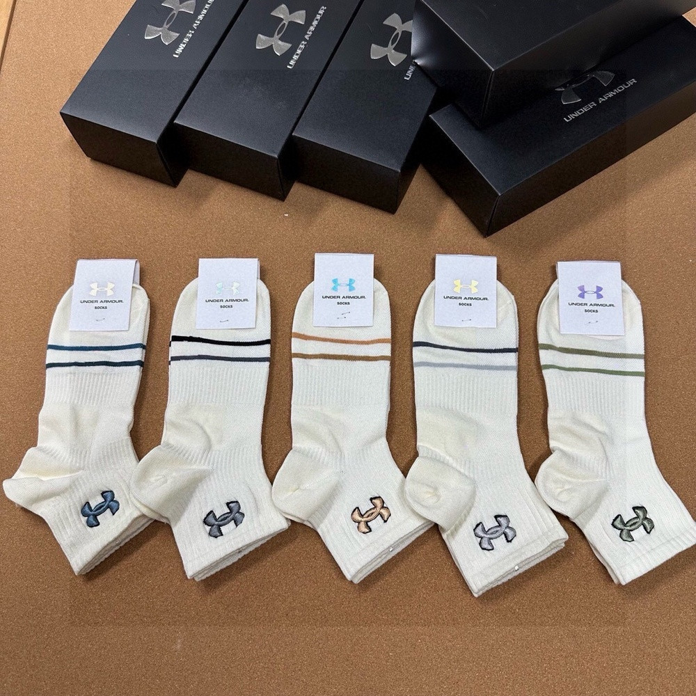 언더아머 자수 로고 골지 양말 세트