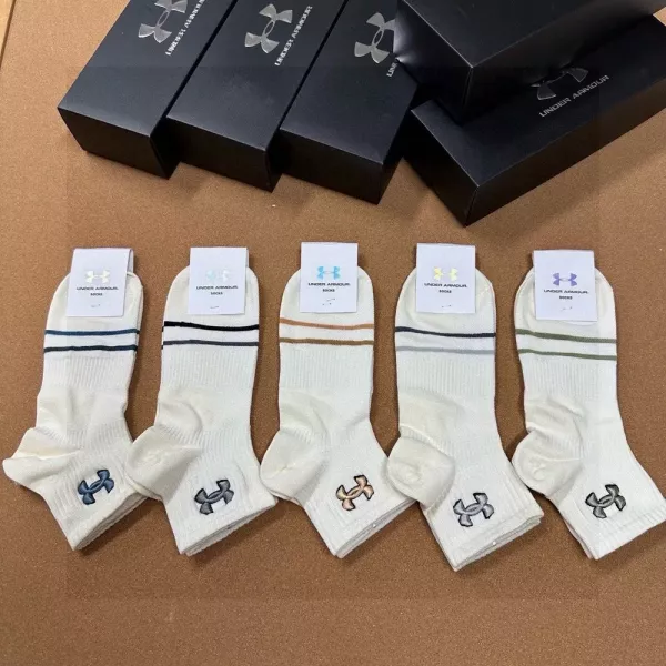 언더아머 자수 로고 골지 양말 세트