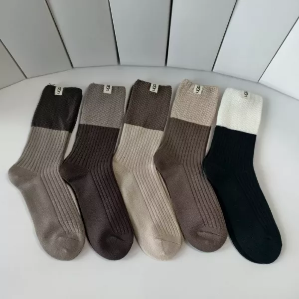 어그 중장목 골지 양말 세트