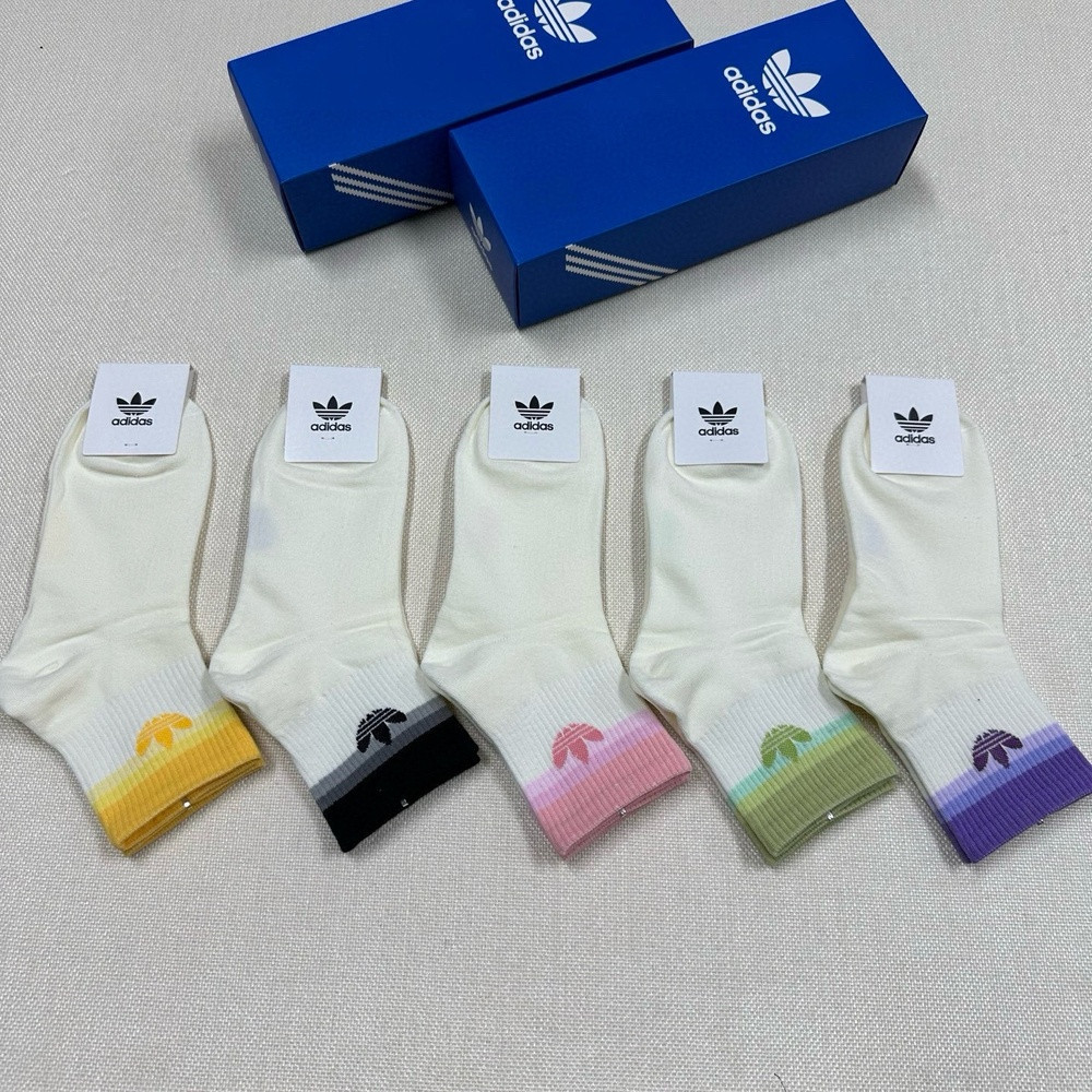 아디다스 삼엽초 로고 중목 양말 세트