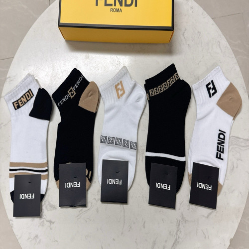 펜디 더블 에프 자가드 코튼 양말 세트