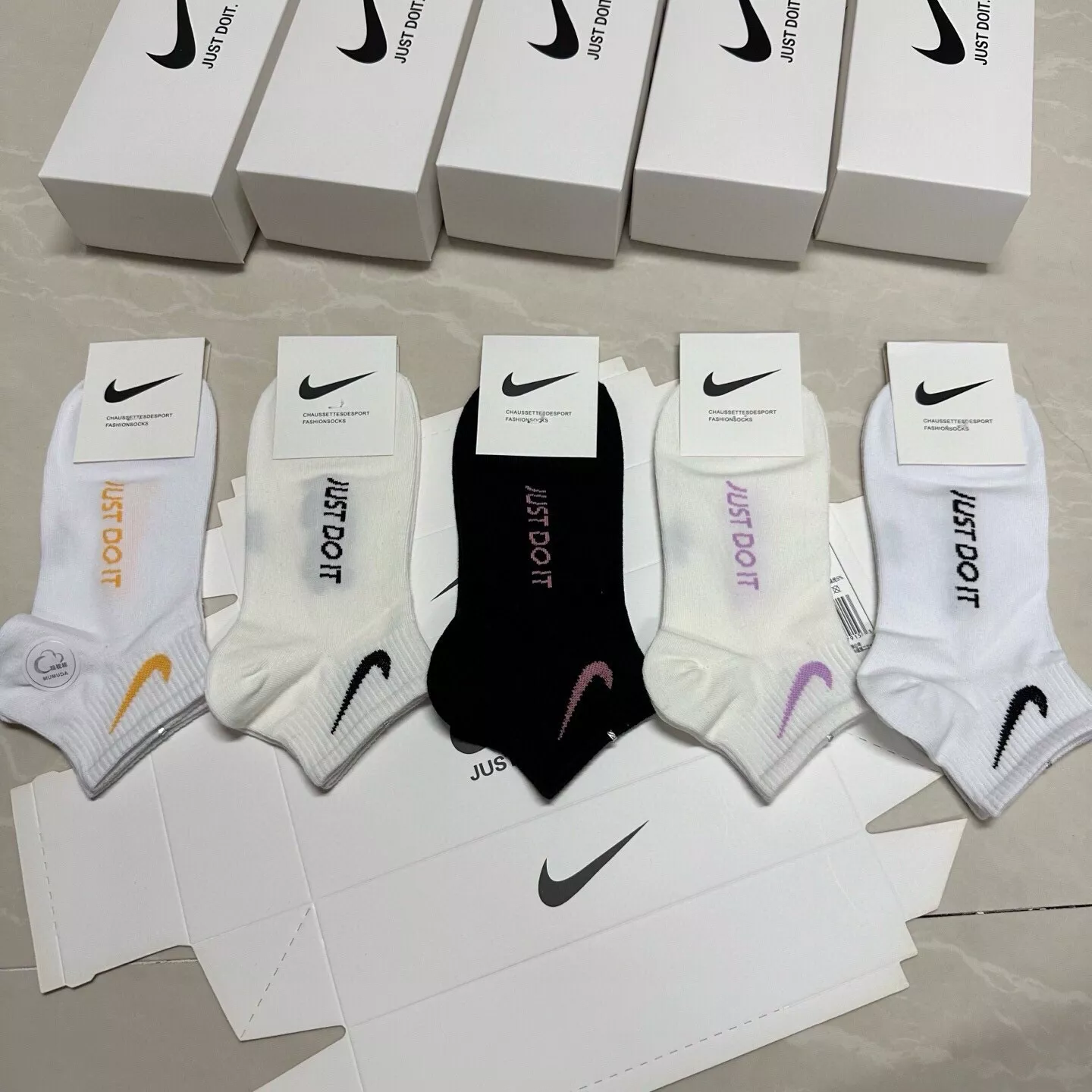 나이키 여성 로고 덧신 양말 세트 상세 이미지 4