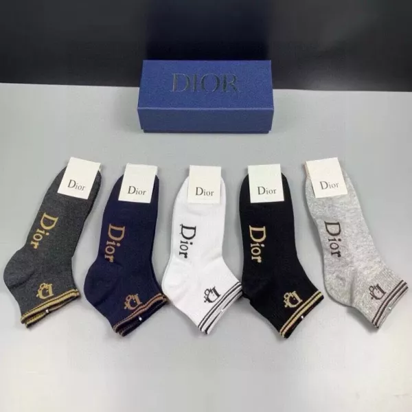 디올 로고 포인트 코튼 양말 세트