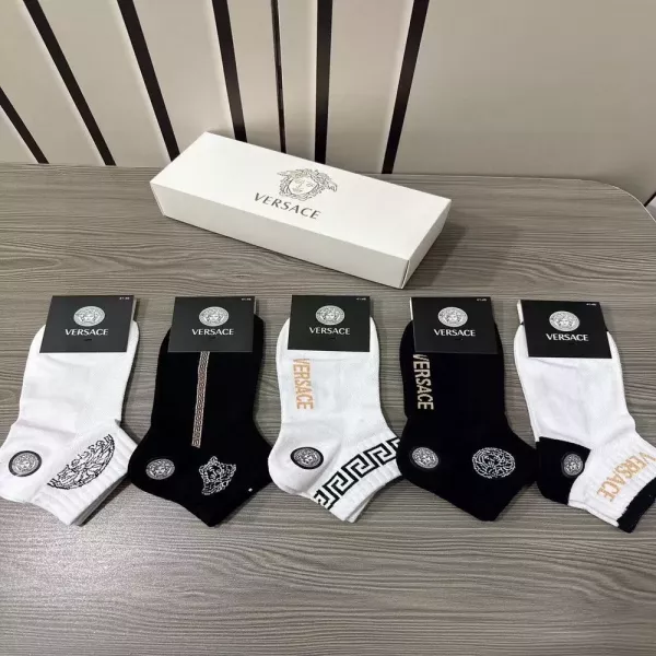 베르사체 메두사 자카드 코튼 양말