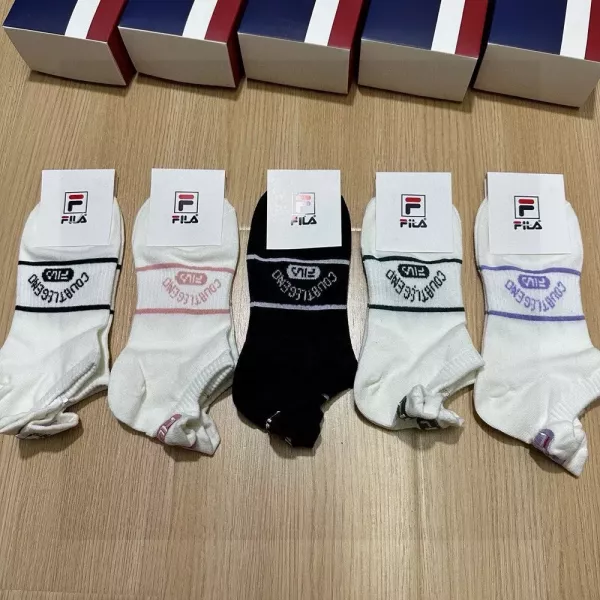 휠라 클래식 로고 자카드 양말
