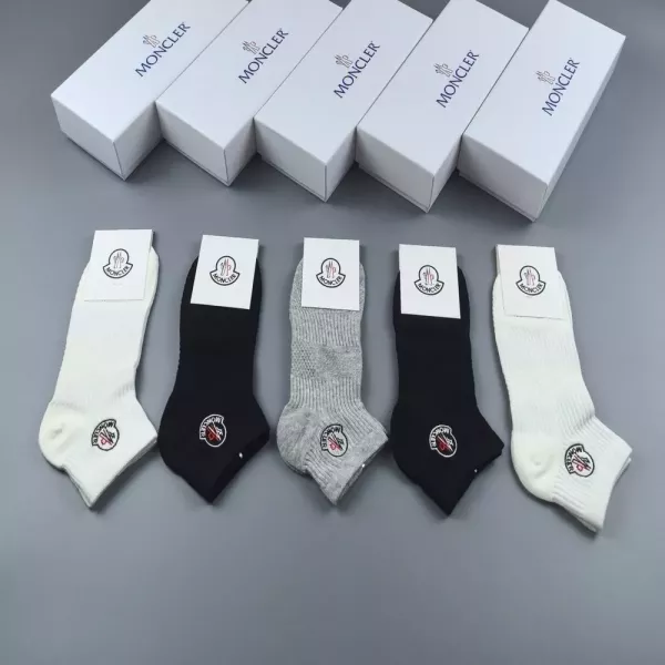 몽클레어 클래식 자수 중단목 양말 세트