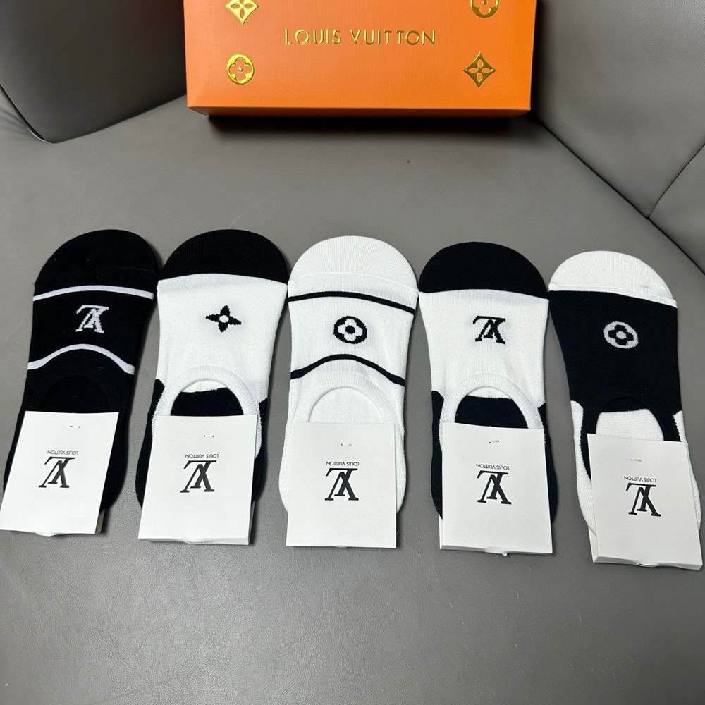 루이비통 클래식 로고 여성 덧신 양말