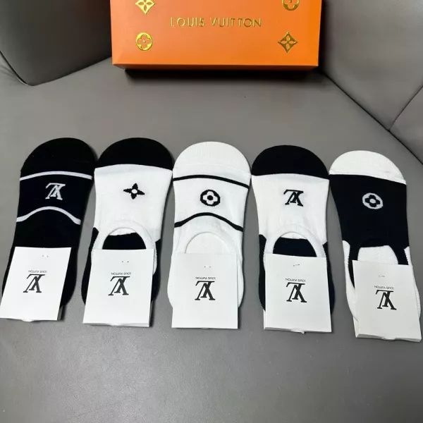 루이비통 클래식 로고 여성 덧신 양말
