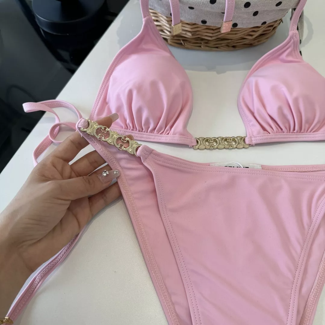 셀린느 로고 포인트 분리형 비키니 수영복 상세 이미지 7