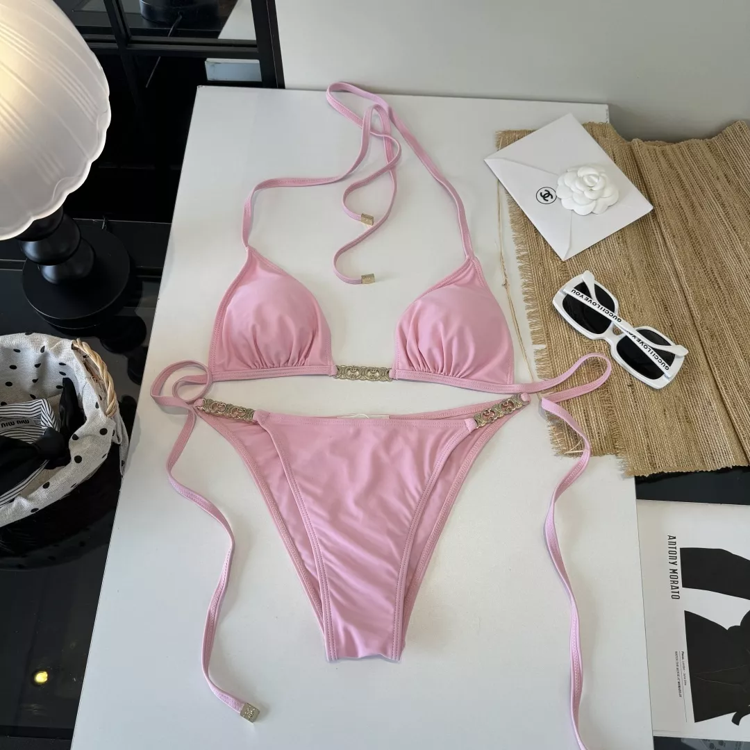 셀린느 로고 포인트 분리형 비키니 수영복 상세 이미지 3