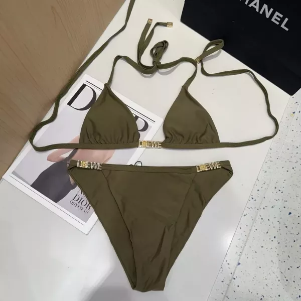 로에베 로고 포인트 투피스 스윔웨어