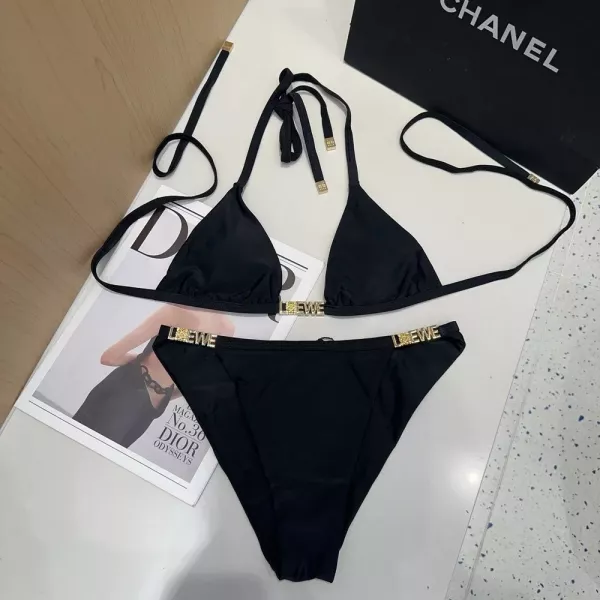 로에베 로고 포인트 비키니 수영복