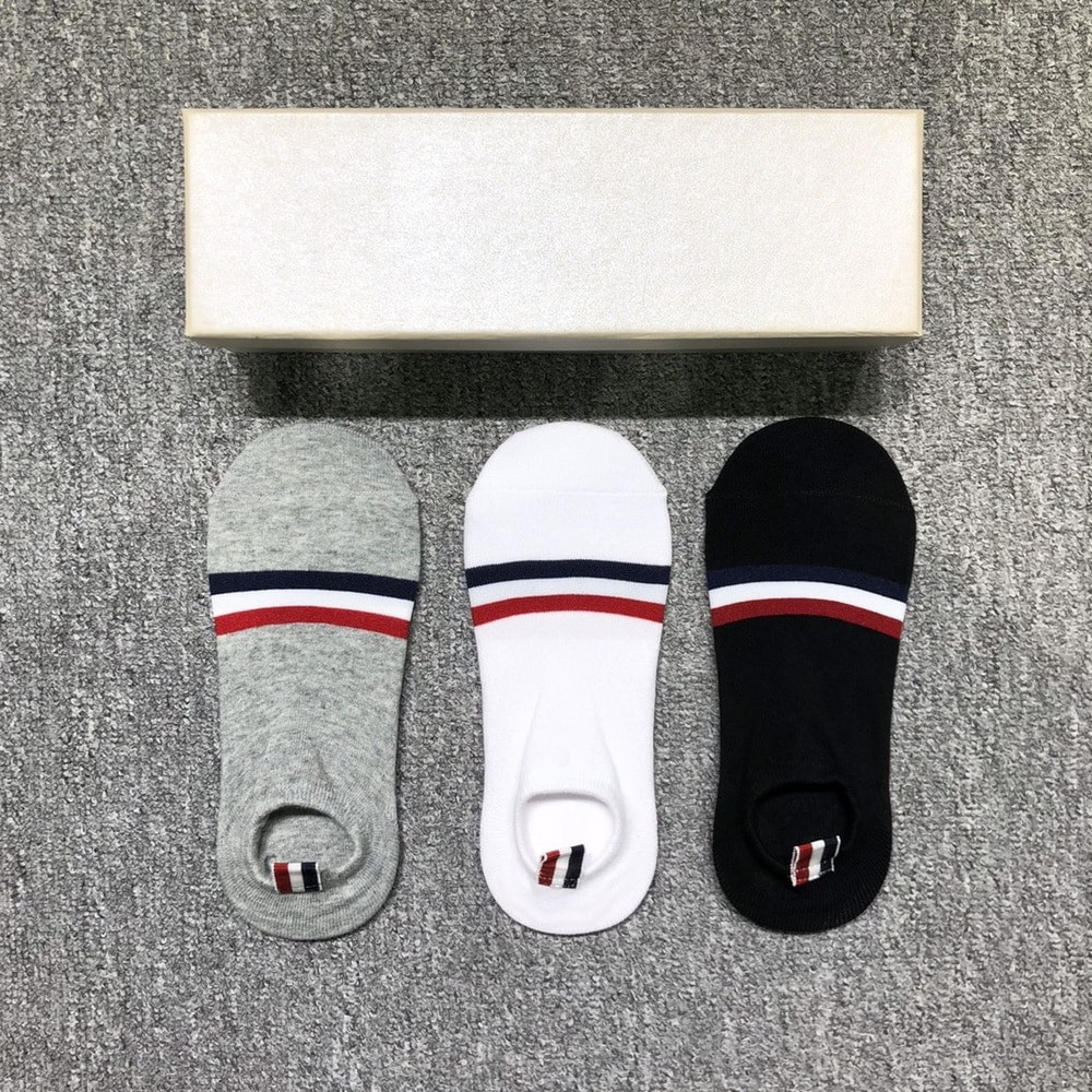 톰브라운 삼선 밴드 덧신 양말 세트