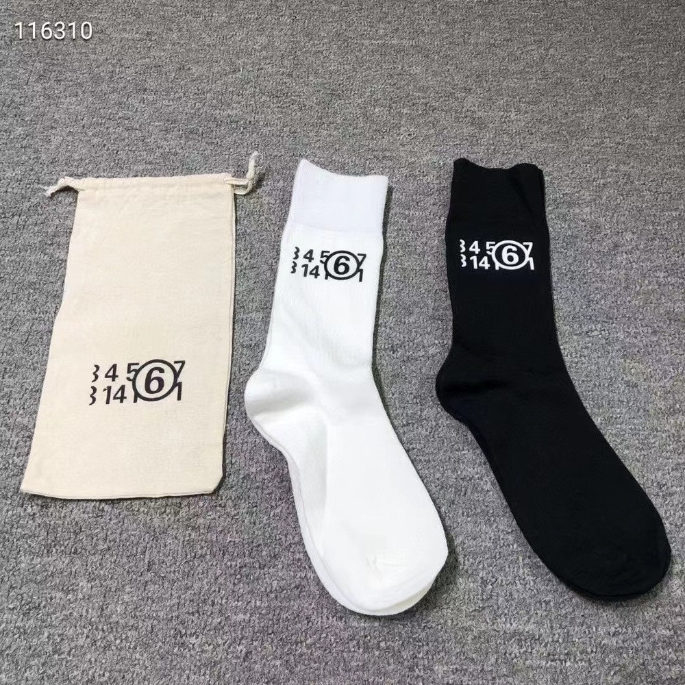 메종마르지엘라 숫자 포인트 코튼 양말 세트