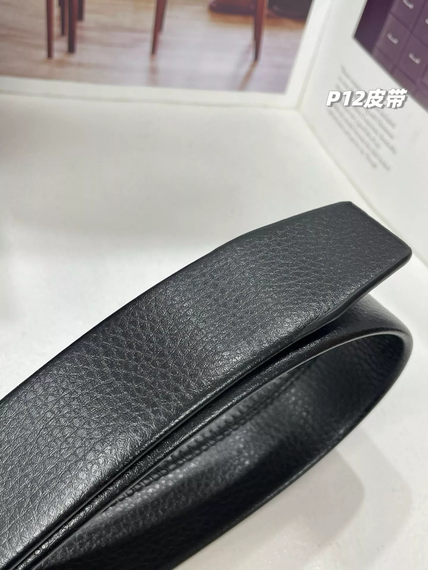 프라다 남성 더블 버클 소가죽 벨트 상세 이미지 18