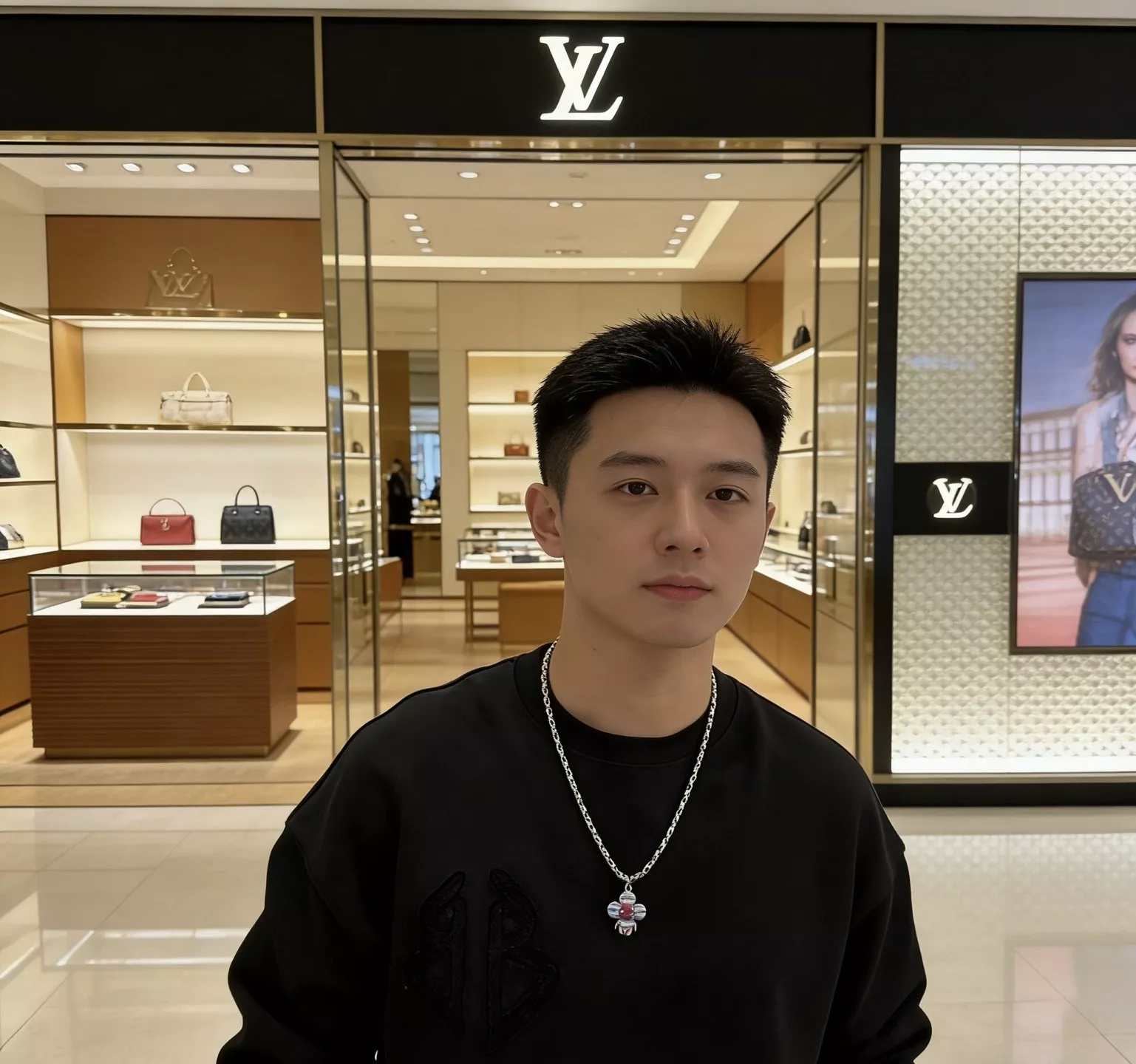 루이비통 빈티지 실버 체인 목걸이 상세 이미지 6