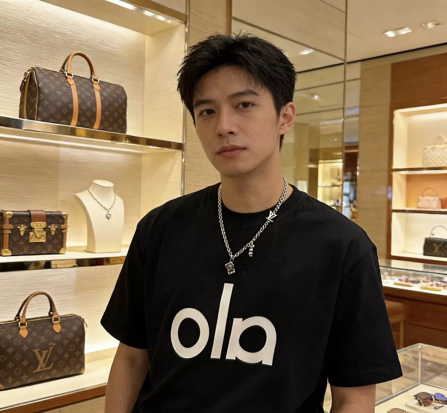 루이비통 빈티지 실버 체인 목걸이 상세 이미지 4