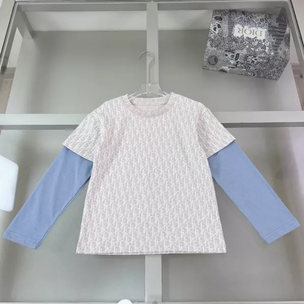 디올 오블리크 레이어드 긴소매 티셔츠