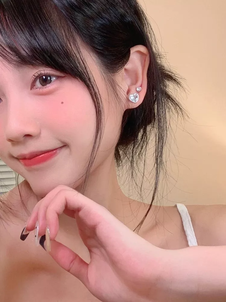 판도라 하트 모양 모이사나이트 주얼리 세트 상세 이미지 20