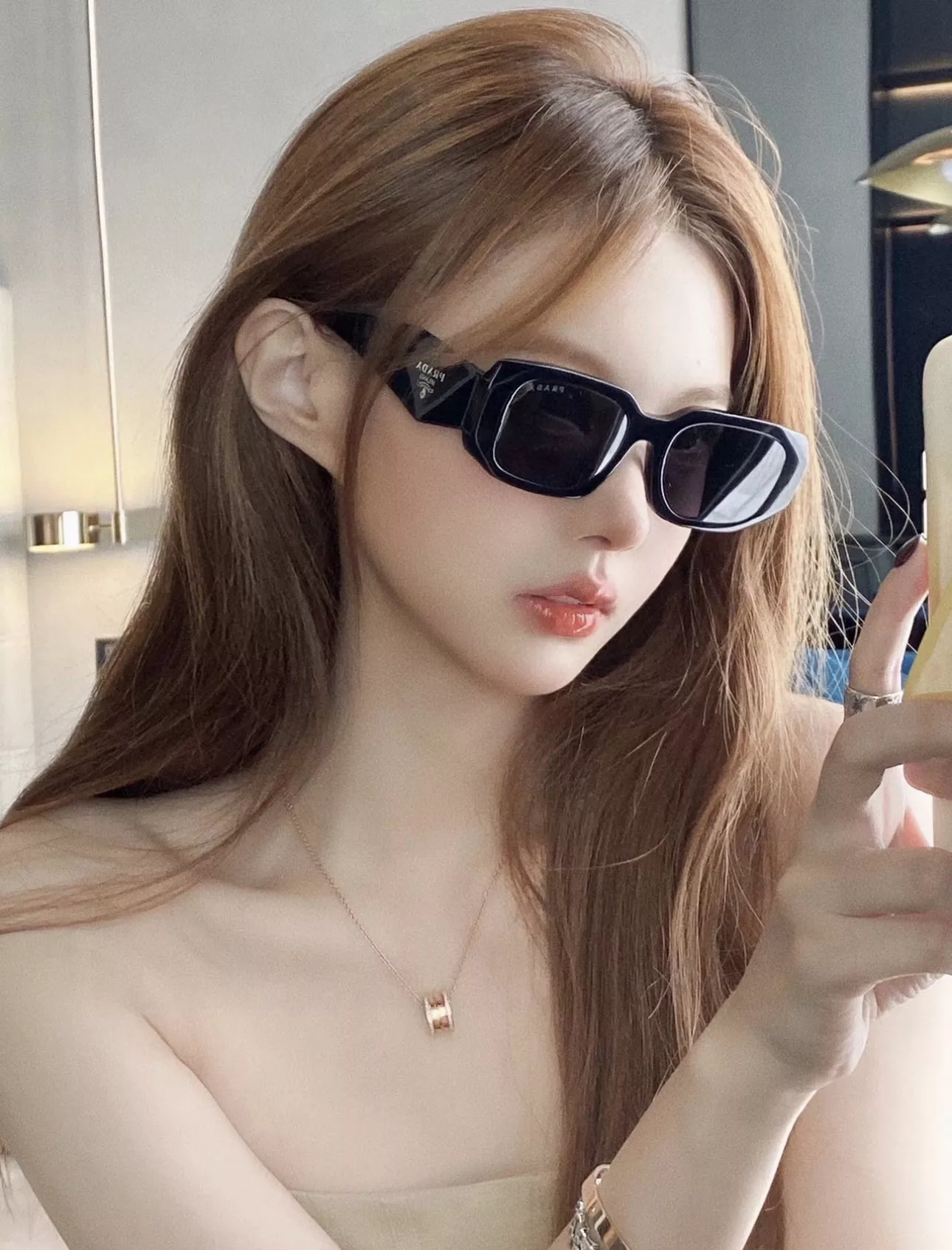 프라다 기하학 앵글 선글라스 상세 이미지 10
