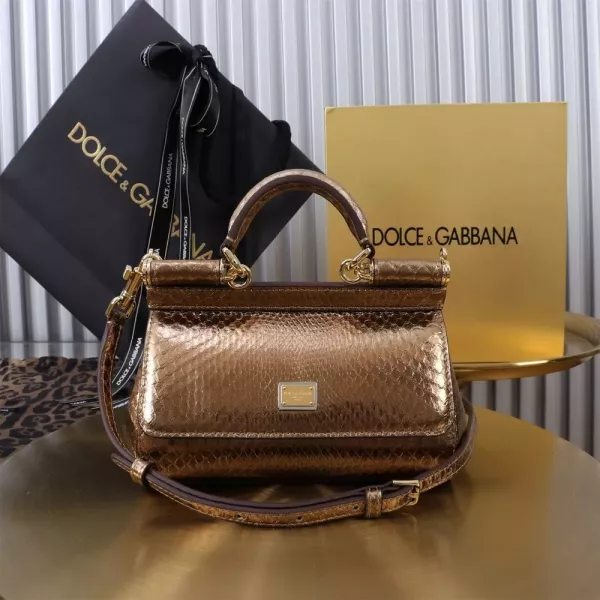 돌체앤가바나 시실리 플랩 탑핸들 백