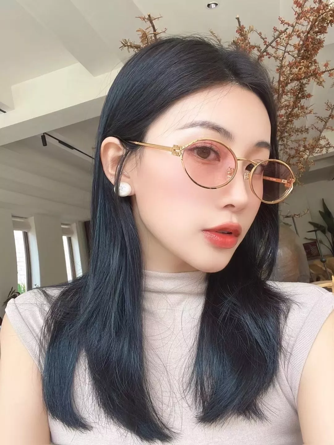미우미우 빈티지 오벌 메탈 선글라스 상세 이미지 77