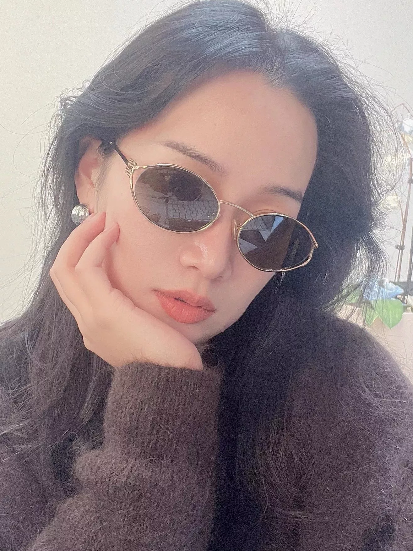미우미우 빈티지 오벌 메탈 선글라스 상세 이미지 78