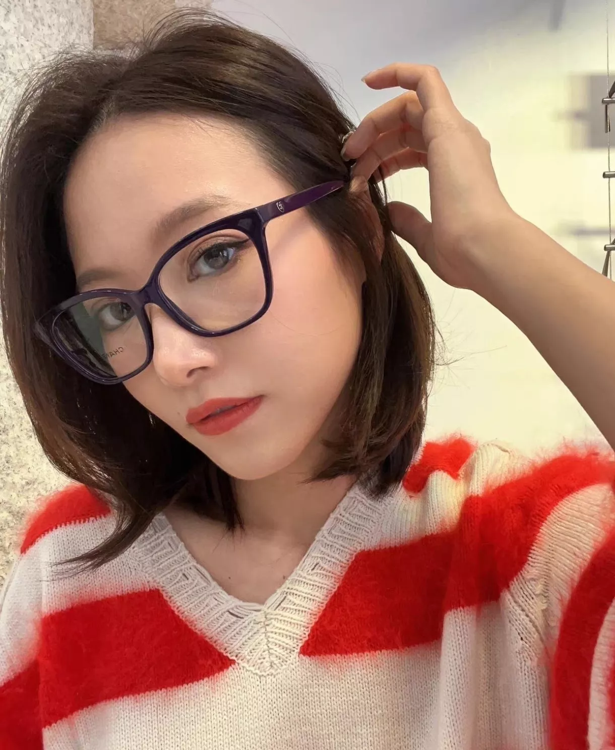 샤넬 하트 디테일 아세테이트 안경테 상세 이미지 85