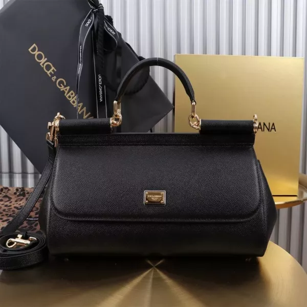 돌체앤가바나 시실리 플랩 탑핸들 백