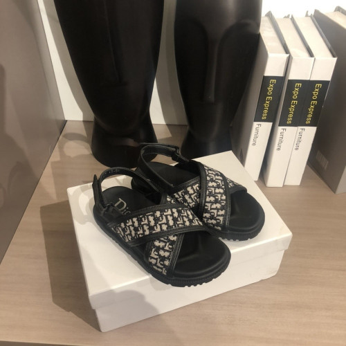 디올 복고 스타일 아동 샌들