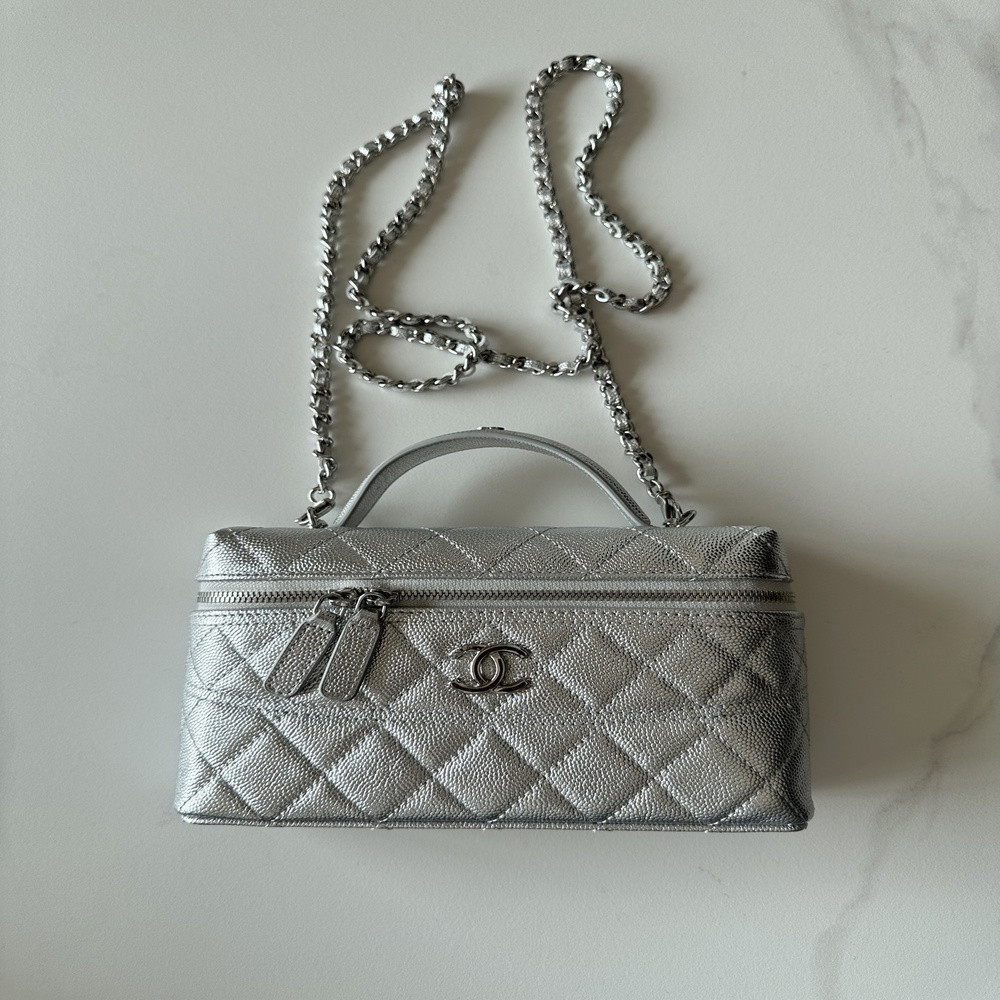 샤넬 퀼팅 체인 핸들 미니 백