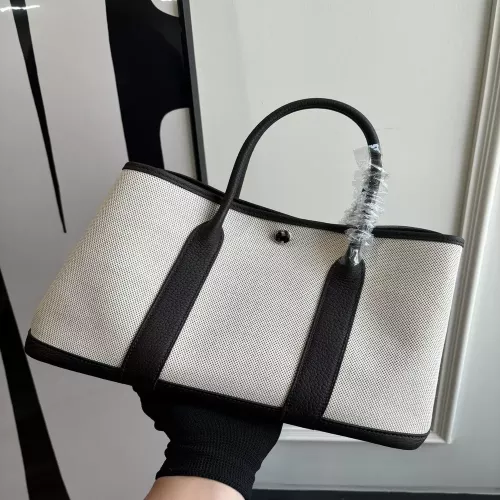 에르메스 캔버스 배색 데일리 토트백