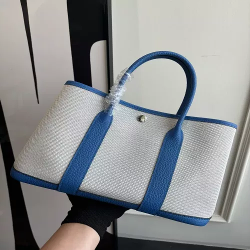에르메스 캔버스 배색 토트백
