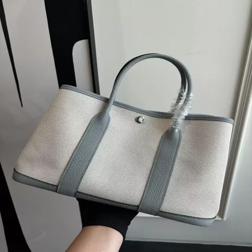 에르메스 가든파티 캔버스 배색 백
