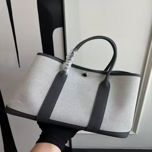 에르메스 캔버스 배색 데일리 토트백