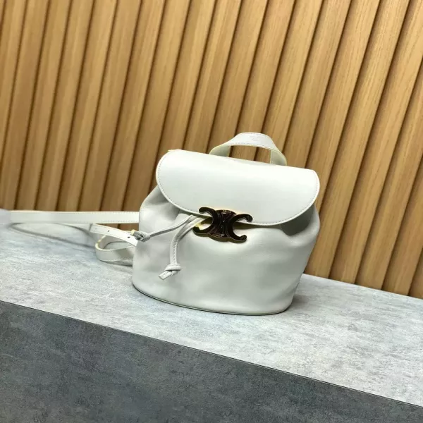 셀린느 트리오페 장식 가죽 백팩