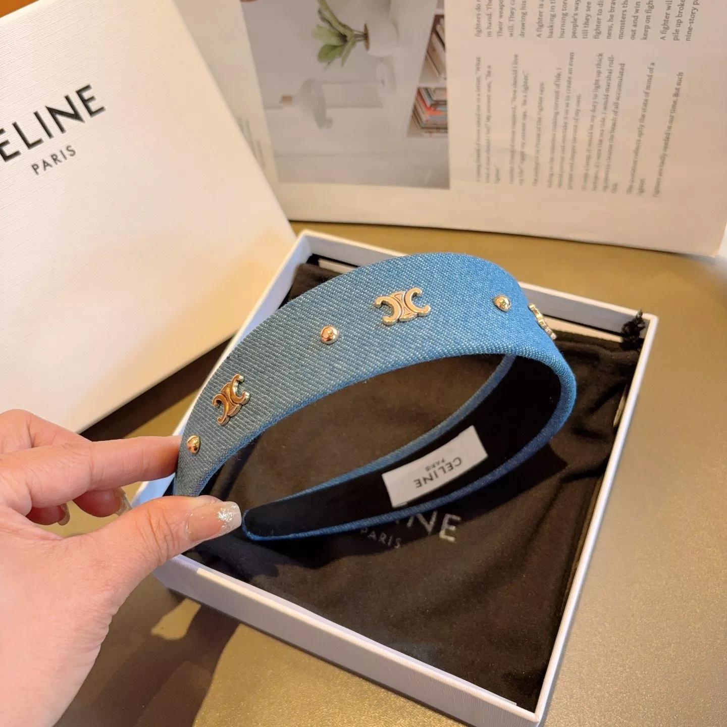 셀린느 클래식 데님 헤어밴드 상세 이미지 7