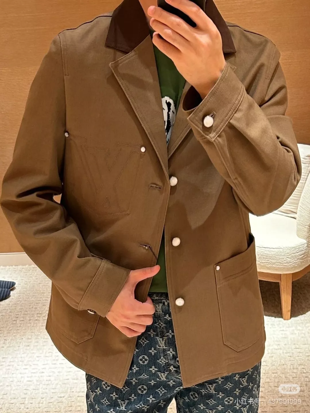 루이비통 코튼 캔버스 워크 재킷 상세 이미지 14