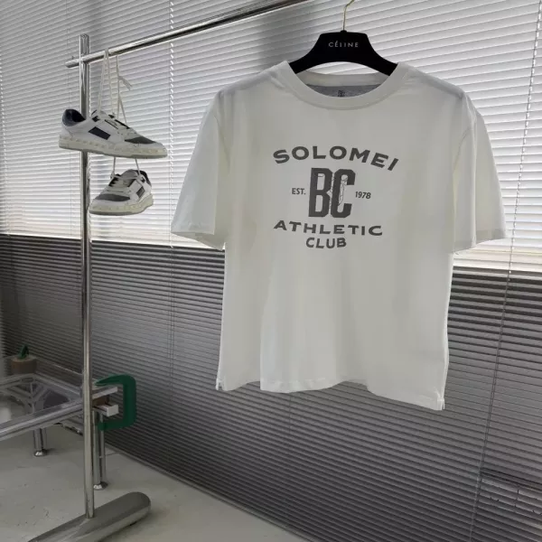 브루넬로쿠치넬리 BC 로고 프린트 반소매 상의