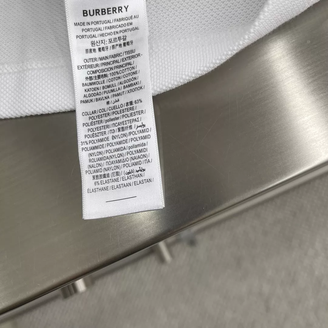버버리 체크 칼라 코튼 피케 폴로 상세 이미지 6