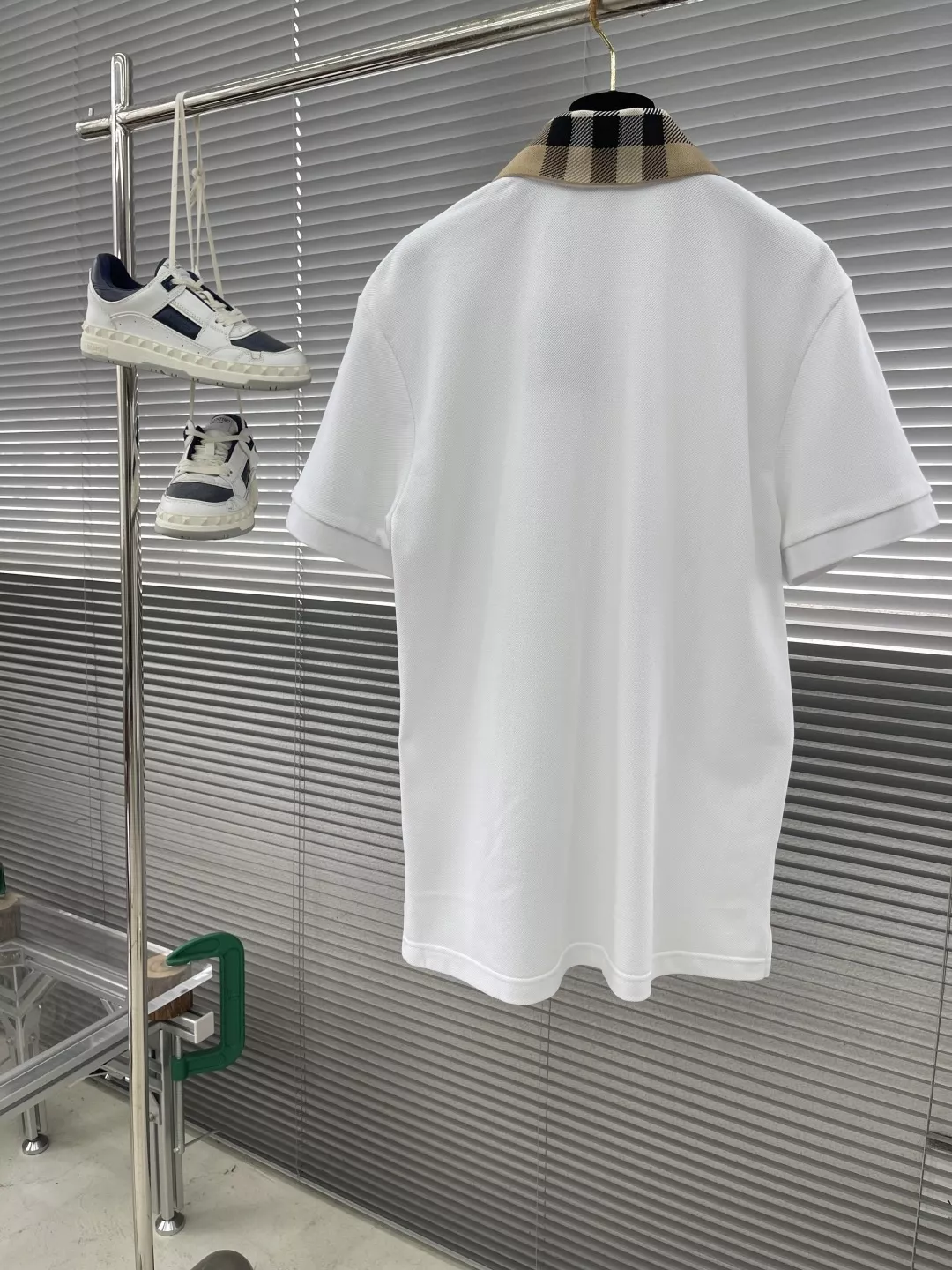 버버리 체크 칼라 코튼 피케 폴로 상세 이미지 7