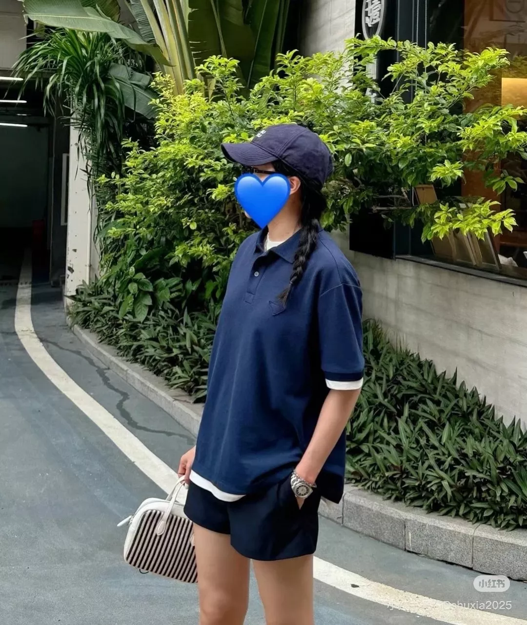 프라다 삼각 로고 배색 피케 폴로 셔츠 상세 이미지 12