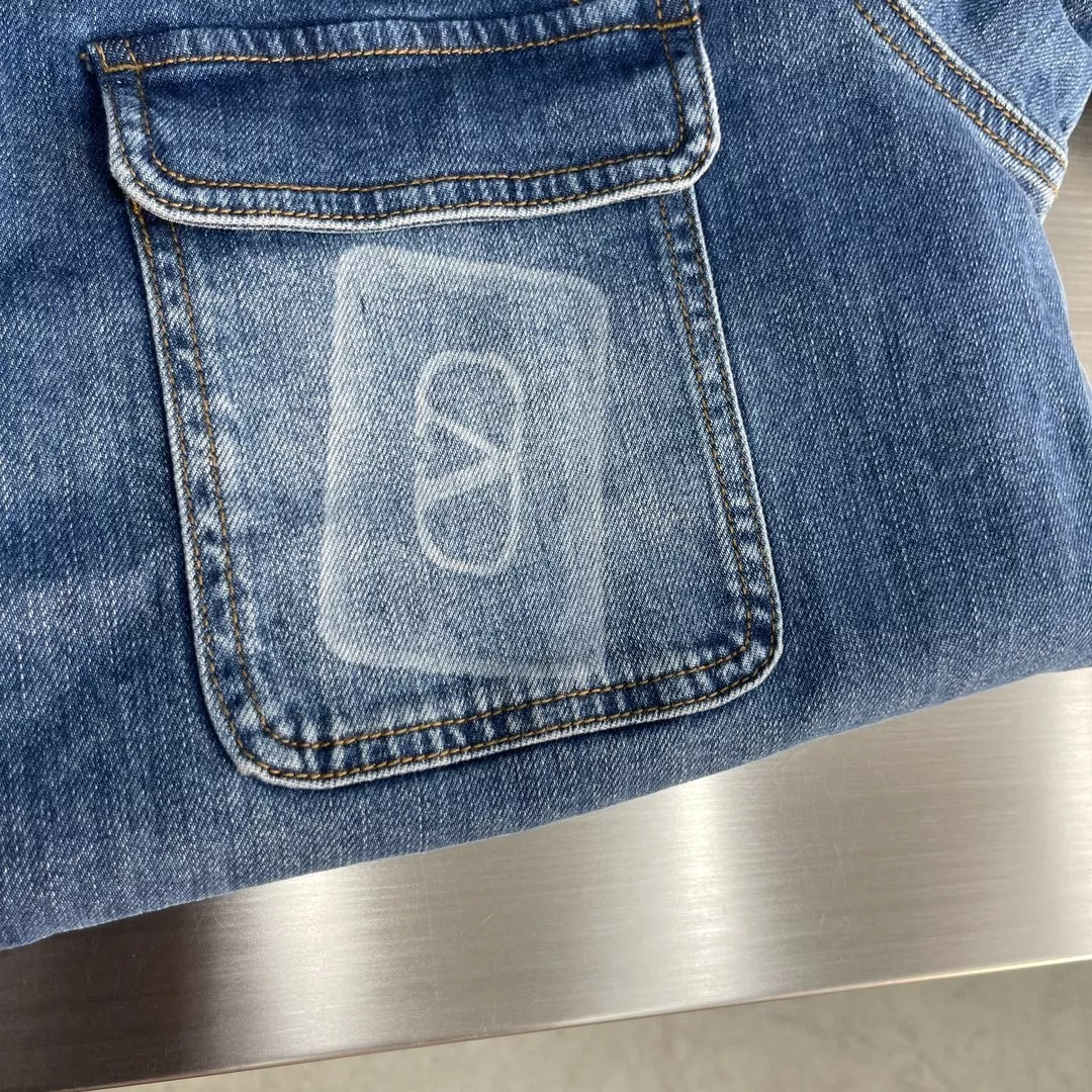 발렌티노 워싱 루즈핏 데님 재킷 상세 이미지 5