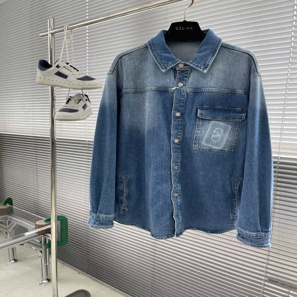 발렌티노 워싱 루즈핏 데님 재킷