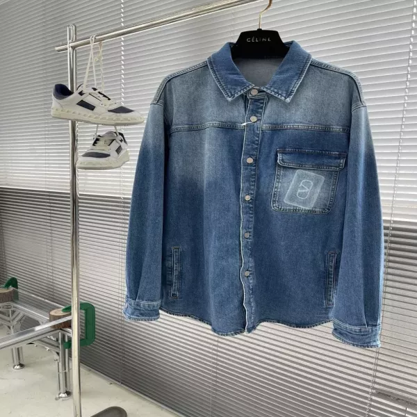 발렌티노 워싱 루즈핏 데님 재킷