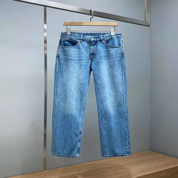 보테가베네타 인트레치오 디테일 스트레이트 데님 팬츠