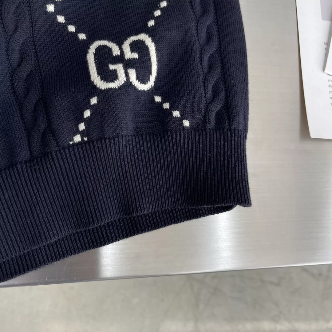 구찌 GG 인타르시아 반소매 폴로 니트 상세 이미지 15