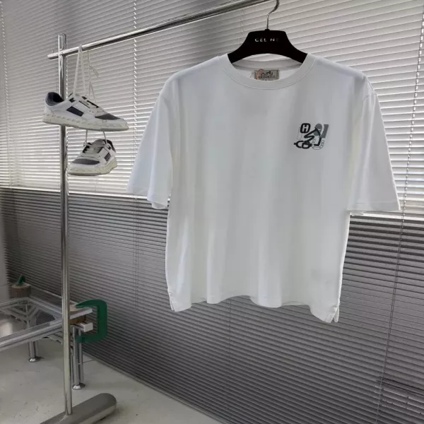 에르메스 파리 레더 장식 반소매 상의