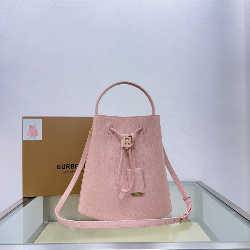 버버리 그레인 레더 로고 버킷백