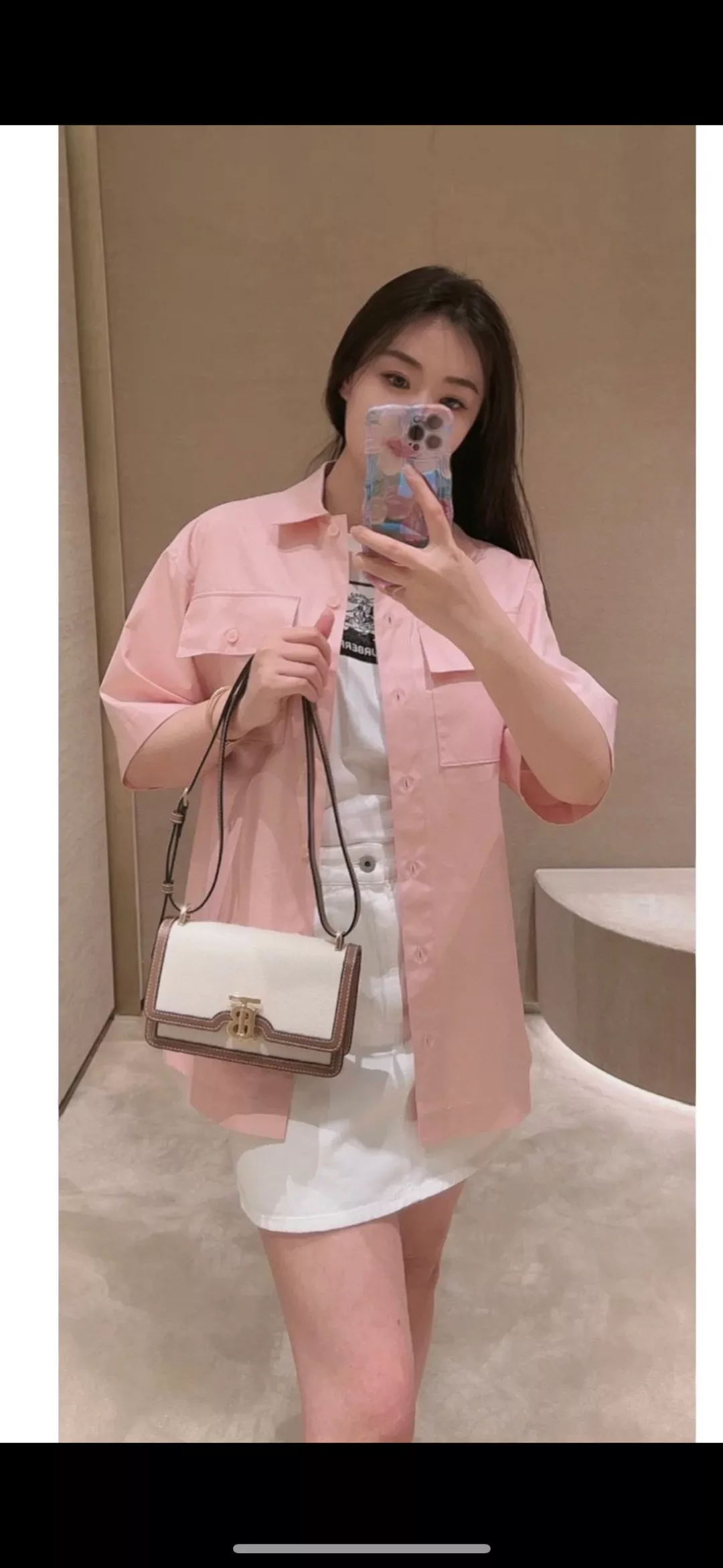 버버리 캔버스 레더 락 버클 백 상세 이미지 12